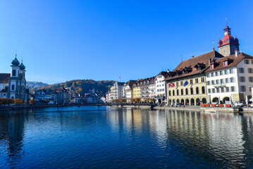 Naklejka na ściany i meble Altstadt Luzern, Schweiz 