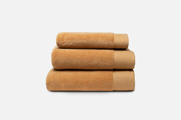 Cotton towel, quality cotton towel, colored towel, shower towel, face towel, photo towel on a white background