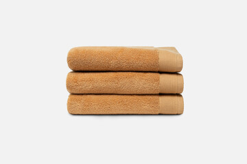 Cotton towel, quality cotton towel, colored towel, shower towel, face towel, photo towel on a white background