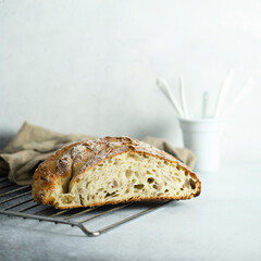 Healthy artisan bread with seeds
