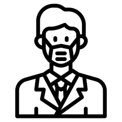 avatar outline style icon