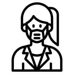 avatar outline style icon