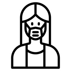 avatar outline style icon