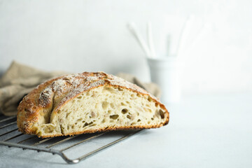 Healthy artisan bread with seeds