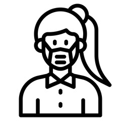 avatar outline style icon