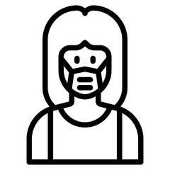 avatar outline style icon