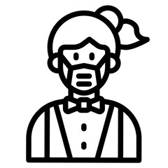 avatar outline style icon