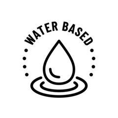 Water based product vector icon set