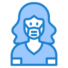 avatar blue style icon