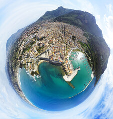 Fototapeta premium fotografia aerea Castellammare del golfo