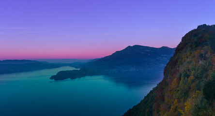 Sonnenuntergang am Vierwaldstättersee , Schweiz