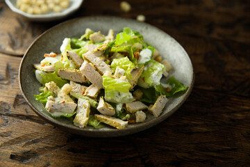 Classic Caesar salad with chicken