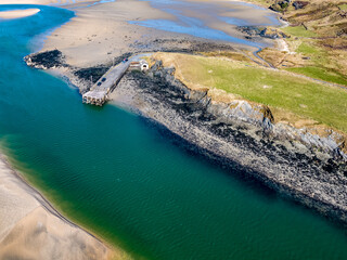 Aerial view of Ballyness Pier in County Donegal - Ireland © Lukassek