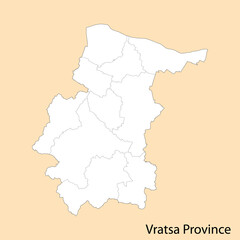 High Quality map of Vratsa is a province of Bulgaria