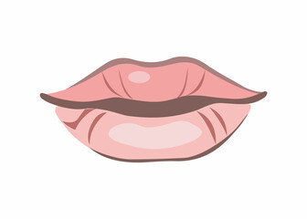 Sexy female lips isolated on white background