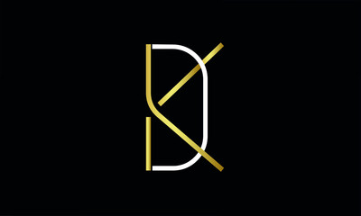  initials alphabet logo icon vector DK KD