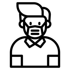 avatar outline style icon