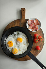 Fried Eggs In A Frying Pan