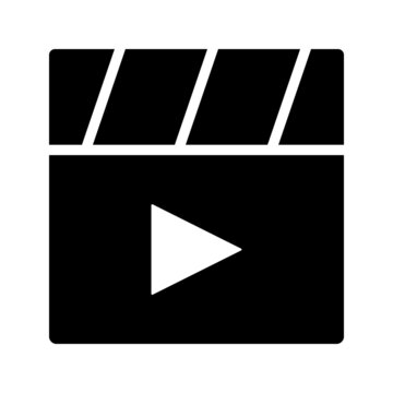 video icon black glyph style