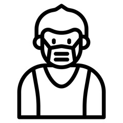 child outline style icon