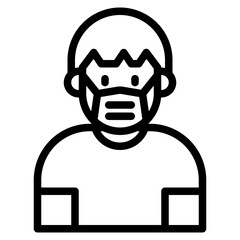 childen outline style icon