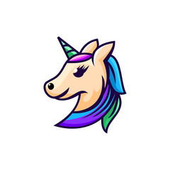 Unicorn head logo