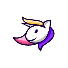 Unicorn head logo