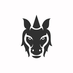 Pegasus logo animal design vector