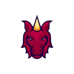 Unicorn head logo