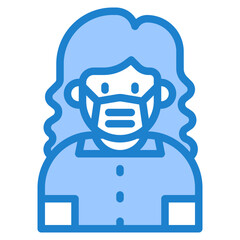 girl blue style icon