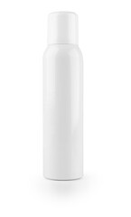 aerosol cosmetic bottle with white cap isolated on white background mockup - obrazy, fototapety, plakaty