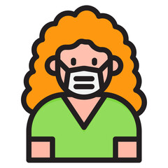 kid color line style icon