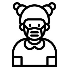 avatar outline style icon