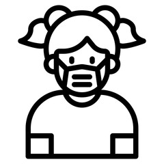girl outline style icon