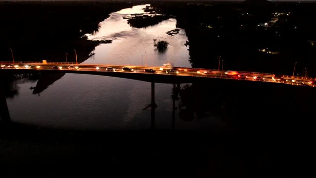 A Hyperlapse clockwise over mexican bridge in Alamo, Veracruz, Mexico