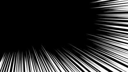 白色の集中線のベクター素材