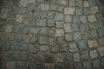 Pebble stone background. Tourist attraction in Germany. 