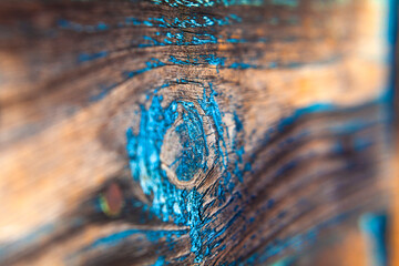 Remains of Blue paint on Wood texture