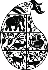 Traditional Maharashtrian Paithani saree motifs, true Indian colors, the tradition of India, sarees, the fashion of India