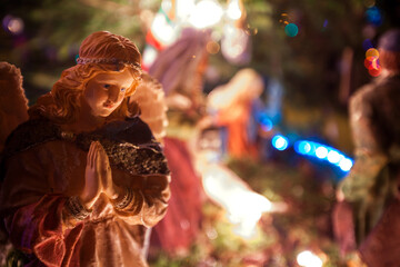 Guardian Angel praying - Christmas Crib