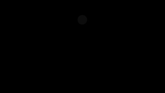 loding progress animation in black background.