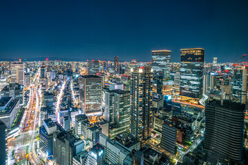Fototapeta premium リッツカールトン大阪高層階からの夜景 【大阪夜景】