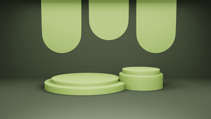 Product podium stands for mockup advertisment