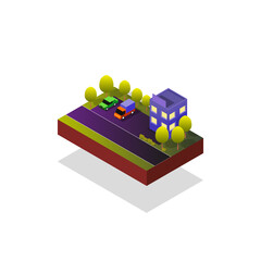 isometric illustration office