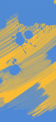 Abstract Blue Yellow paint Background. Vector illustration design