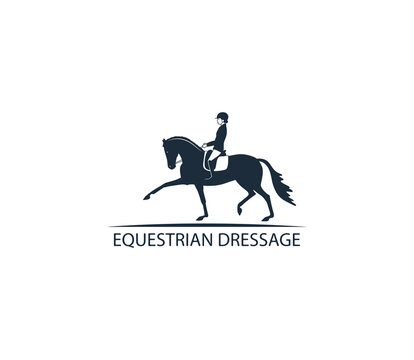 Design Vector with equestrian athlete and horse