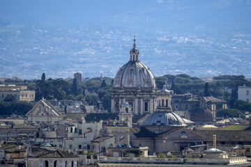 Fototapeta na wymiar roma aerial view cityscape from vatican museum