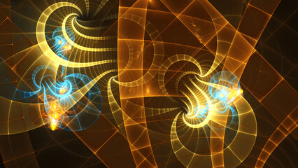 Beautiful abstract background for art projects, cards, business, posters. 3D illustration, computer-generated fractal