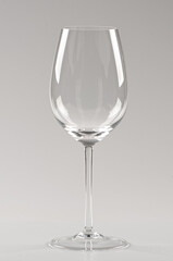 Crystal glass for red or rosé wines on white background