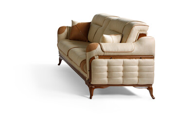 sofa isolated on white background .side view